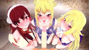 Ripping Kohaku's Knickers Off With Ruri & Yuzuhira's Throbbing Foursome Fury