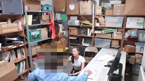 Carolina sweets is in the office hard fucking with the guard and cums ...