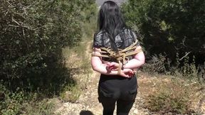 Hiking in Bondage through the spanish Woods - Intense Training Lesson for Roxy - Part 2 mp4 HD