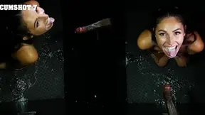 Sizzling Ashley Wolf Takes Sticky Load Deep In Her Throat