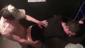 Sucking straight cock in public toilets glory holes