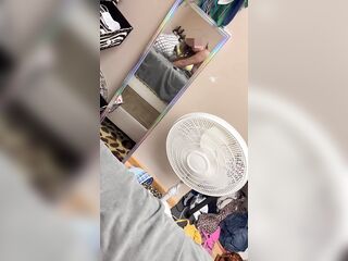 MILF Fucked Next to Mirror and Cums All Over Uncut Rod with Butt Plug In! Onlyfans Snookybaby28