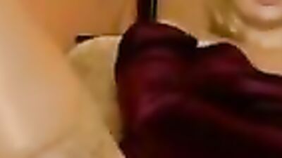 Amateur busty blonde is filming herself while enjoying a solo masturbation