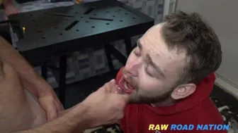 British construction workers bareback gangbang with big cocks and loads of cum