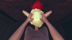 Superwoman Gloryhole Surprise - Park Deepthroat BJ &amp; Titjob - Massive Cum Load Fills Heroine&#039;s Mouth (3D Hentai)