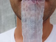 I found used condom at car park so I eat cum , chew it and use condom like bubble gum
