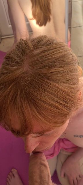 Suckin' off My Trans Hottie Redhead GF