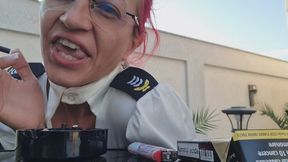 CHAIN SMOKER HUMILIATION – COUGHING, SPITTING & ASH TRAY POV