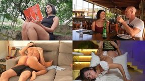 Public Park MILF and Amateur Teen Anal Blowjob Fuck