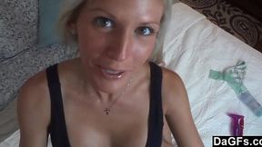 Emy's POV facial orgasmathon with busty MILFs