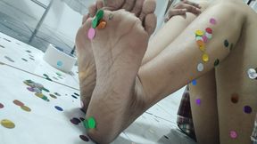 Sexy Dirty Feet Custom: Student Confetti Balloon Burst KITTY