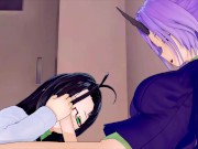 FUTA TENSURA SHION X SHINMAI MAOU NO KEIYAKUSHA CHISATO HASEGAWA (3D HENTAI)