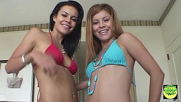 A guy meets Ruby Know and her friend at the beach for some POV blowjob