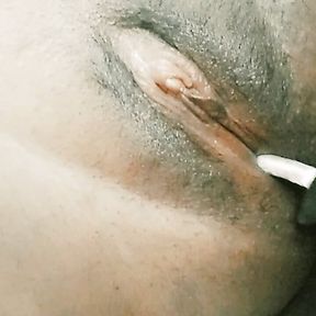 Fucking my pussy and smoking