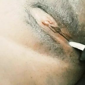 Fucking my pussy and smoking