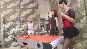 Three spectacular milfs are pleasuring monster cock