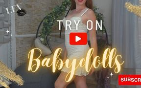 Babydoll Dress Lingerie Try-on Haul | Best 4K Mirror View | Natural Petite Redhead Leverageurassets 21