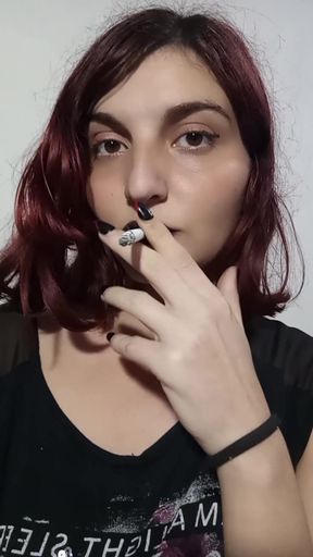 Smokin' fan gets naughty on Fansly