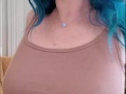 Devine la taille de mes seins - Française gros seins naturels