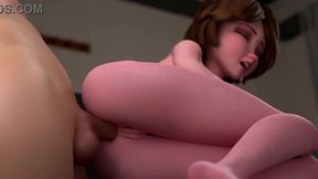 Aunt Cass enjoys a all the way and intense anal session in this 3D animated parody