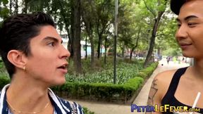 Latin Axel Loon Bernal breeds Asian Nolan Knox who is so hard from pleasure