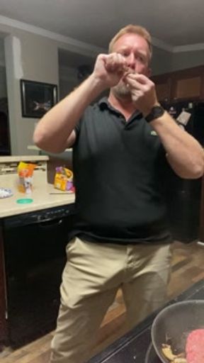 Bull Cock Serving your Hotwife my Meat Slab and House Made Dressing while I make Burgers LOL