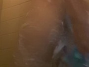 Hot Guy Soapy Ass and Cock Showering and Fleshlight fucking