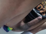 bathtub anal rainbow dildo