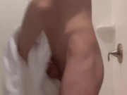 Watch mclovin shower and jerk his huge dick