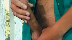 ”Two horny sexy men Bryan & Marcus stroking their big cocks”