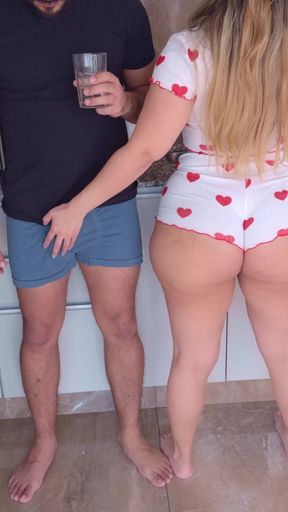 Emotional moment from "Wife is unfaithful to her husband - her stepson knows and she Fucks him too"