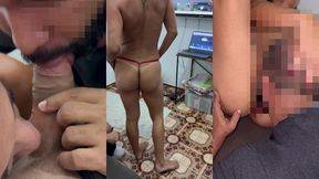 belinha participou de menage com bi masculino. ela botou o corno pra chupar o amante junto com ela