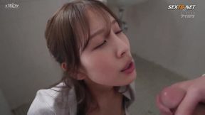 Hot secretary gets fucked by her boss in a sticky situation