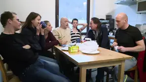 Naughty Christmas Party: MILF gets fucked hard in MMF gang bang