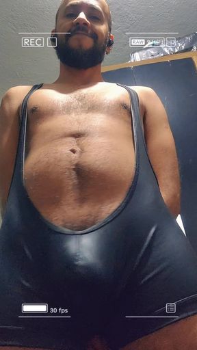 Showing off in overalls