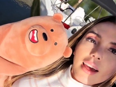 Crazy Ursinho sucking me in front of the Mexican