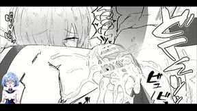 Naughty maid rides big oppai in animated ecchi game