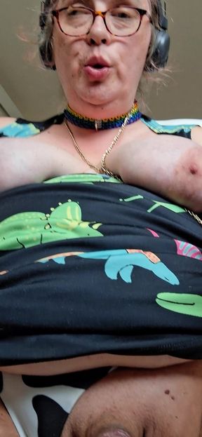 Dinosaur Girl makes a mess!