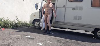 All Naked in Street