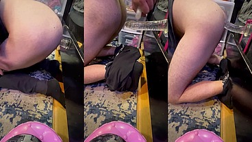 Riding my suction dildo like a champ