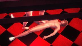 hentai uncensored - nagisa footjob in a bsdm room - japanese asian manga anime game porn