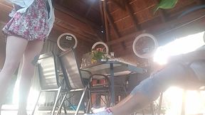 Outdoor cheating: Petite babe and her friend's wife finger and masturbate each other