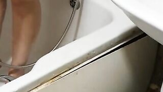 Step Cougar Snuck Step Son inside the womens Shower and Pounded