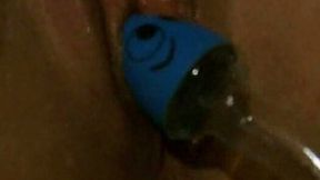 Making my young wife's tight pussy soak with love juice