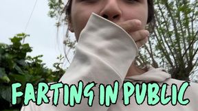 Farting in public while walking down the street