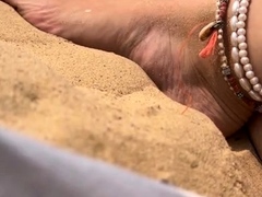 Flexible foot fetish masturbating with feet and hands
