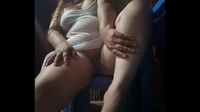 Stepmom MASTURBATES, WHILE ALONE AT HOME.