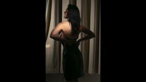 Full leather gloves and skirt glamour shoot with Dean Tirkot