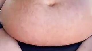 Feed and rub daddy’s big belly