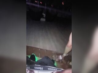 Took a Large Titty Rave Floozy to the Rooftop for a Creampie